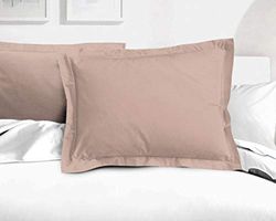 Set med 2 örngott 100% bomull rosa puder 50 x 70 cm