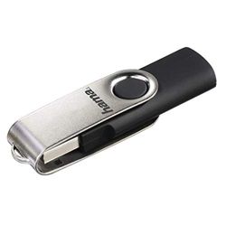 FlashPen Rotate, USB 2.0, 64GB, 6MB/s, Schwarz/Silber