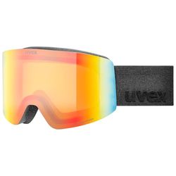 Uvex provoqe FM - lunettes de ski pour adults - Catégorie de filtre 2 - anti-buée - black matt dl/rainbow-cl - one size