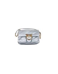 Pinko Women's Love Puff Mini Cl Sheep Tassel Bag, E68q_bruma Grey-Antique Gold, 22
