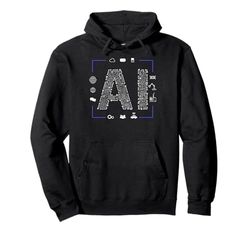 Inteligencia Artificial AI Hacker Geek Robot de codificación Sudadera con Capucha