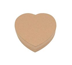 Glorex Scatola a Forma di Cuore, Cartone, Naturale, 9,2 x 9 x 2,6 cm