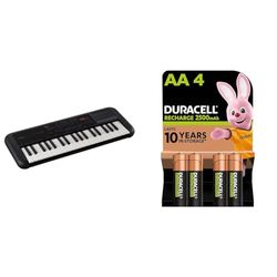 Yamaha PSS-A50 - Portable, Digital Keyboard with Phrase Recording & Duracell Rechargeable AA Batteries (Pack of 4), 2500 mAh NiMH, pre-charged