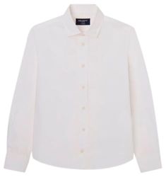 Hackett London Ceromonial popeline overhemd voor jongens, wit (wit), 3 jaar, wit (white), 3 Jaar