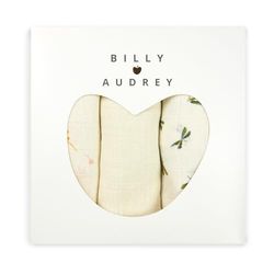 Billy loves Audrey Summerlove Muslin Cloths Pack of 3