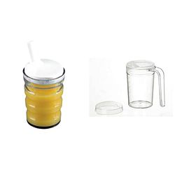 Homecraft Clear Non Spill Cup, Portable Travel Mug with Straw Lid for Children, Elderly and Disabled, Size Small