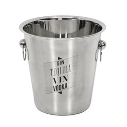 COOK CONCEPT KV7014 Seau à Champagne, Acier Inoxydable, Gris, 22,4 x 22,4 x 21 cm