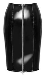 Black Level Women's Vinyl Skirt Zip Black L