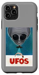 Custodia per iPhone 11 Pro Rapimento alieno UFO | Alieno grigio | Disco Volante