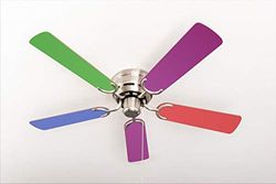 Ventilador de techo extraplano Kisa Multicolor níquel cepillado