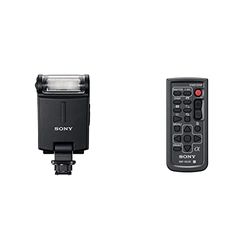 Sony HVL-F20M Flash esterno compatto per multi-interfaccia Alpha, Numero guida 20 (Nero) & RMT-DSLR2 Telecomando wireless, Nero