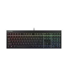 CHERRY MX 2.0S, Clavier de jeu filaire avec éclairage RVB, disposition pannordique (QWERTY), conçu en Allemagne, commutateurs MX RED d'origine, noir