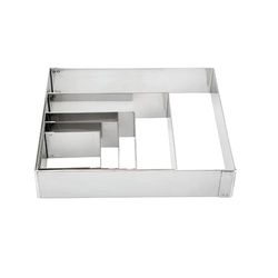 Lacor 68460 Cercle Carre pour Pâtisserie en Inox 6 X 6 cm