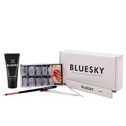 Bluesky Gum Gel Nail Extension Kit, Soft Clear Pink – 60g, Poly Gel Nail Kit, Perfect for Beginners and Professionals, Contains: Polygel, Dual Forms, Brush Applicator, Nail File & Cuticle Pusher