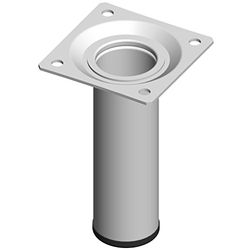 Element System 18133-00253 Pé para móveis, branco, 10 cm, conjunto de 4 peças