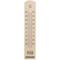 FACKELMANN Wooden room thermometer, length: 180 mm.