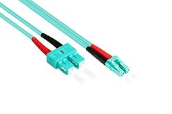 Alcasa 15m SC/LC 15m SC LC Azul cable de fibra optica - Cable de fibra óptica (15 m, OM3, SC, LC, Azul)