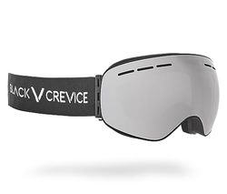 Black Crevice skidglasögon, med sfäriska glas, svart/silver spegel