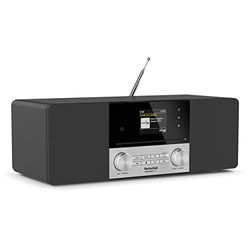 TechniSat DIGITRADIO 3 IR - Radio stéréo Dab - Système Compact (Dab+, FM, Lecteur CD, Bluetooth, Radio Internet, USB, Prise Casque, entrée AUX, Radio-réveil, 20 W RMS) Noir