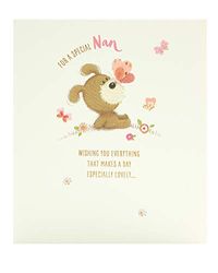Moederdagkaart Nan - Moederdagkaart voor Nan van kleinkind - Nan Mother's Day Card - Happy Mother's Day Nan Card - Mother's Day Nan Card - Speciale Nan Mother's Day Card - Leuke hond veel hout