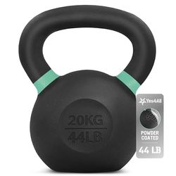 Yes4All XUT6 Gepoedercoat Kettlebell Gewicht, 20 kg, Groen