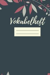 Vokabelheft A5 mit 2 Spalten: Vokabelheft Lernhilfe liniert Teilungslinie Vokabeln Lernen Schule Schulheft Geschenk