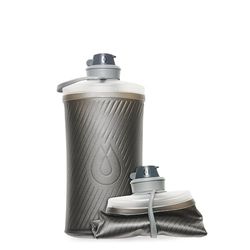 HydraPak Flux - Borraccia Pieghevole da Zaino (1,5 Litri) - Senza BPA, Ultraleggera, Tappo a Vite Antisversamento - Grigio Mammut