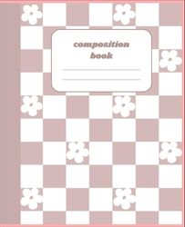 Vintage Floral Composition Notebook – 7.5 x 9.25 in, 100 Lined Pages, Aesthetic Softcover Journal