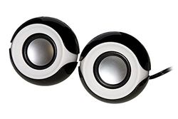 LINK LKSP02 - Altavoces de Audio de 3 W con Control de Volumen, Enchufe de 3,5 mm y alimentación USB, Color Negro