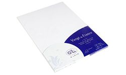 Clairefontaine - Ref 41050L - G.Lalo Single Cards (Pack of 25) - A4 (210 x 297mm) Sized, 210gsm Paper, PEFC-Certified, Inkjet & Laser Compatible - Vergé de France - Extra-White