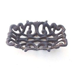 Midwest Craft House Antique Victorian Style Filigree Cast Iron Soap Dish