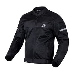 OZONE MOTO Dart Kurtka motocyklowa męska | Tekstylna | Ochraniacze łokci i barków Poziom 1 | Elementy odblaskowe | Panele wentylacyjne z mesh | 4 Kieszenie