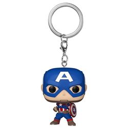 Funko Pop! Keychain: Marvel NC - Captain America - Marvel Comics - Mini-Figurine en Vinyle à Collectionner Porte-clés Fantaisie - Cadeau de Noël - Idée de Cadeau - Produits Officiels