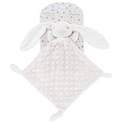 Duffi Baby - Dou Dou Baby Nyfödd Doudou Topitos Bunny Baby Baby Drömfångare Plyschleksak Mjuk Barnsäng Månad Babyfilt för Minispjälsäng Storlek 24 x 24 cm Färg Vit