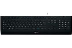 Logitech K280e Pro Wired Business Keyboard, AZERTY French Layout - Black