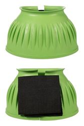 HKM Cloches en caoutchouc, fermeture à scratch, 1 paire Vert Néon XXL