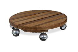 Louis Moulin Base a 6 Ruote, in Legno, 45 x 45 x 9,5 cm, 8502
