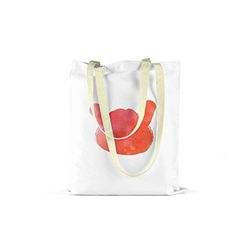 Bonamaison Tryckt tygväska, återanvändbar livsmedelsväska, shoppingväska, maskintvättbar, vikbar, tygpåse med handtag, storlek: 34 x 40 cm