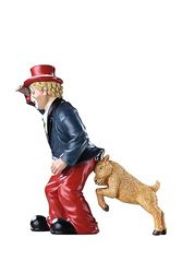 Gildeclown Gilde figurka dekoracyjna klauna zasadzki - dekoracyjna figurka psa - dekoracja salonu mała dekoracyjna figurka klaun w pudełku prezentowym - dekoracja prezent na Boże Narodzenie dla kobiet