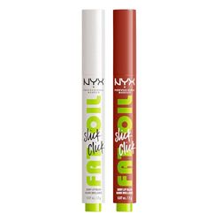 NYX Professional Makeup Lip Balm, A Hint of Colour, Infused with Oils for Long Lasting Hydration, Lightweight & Vegan Formula: Fat Oil Slick Click, Main Character & Link In My Bio Bundle