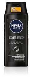 NIVEA MEN Deep Shampoo for Men, Against Oily Hair with Activated Carbon, Revitalising for a Long-Lasting Fresh Feeling, Vegan Hair Shampoo for Deep Cleansing (250 ml)