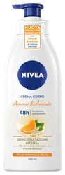 NIVEA krem do ciała pomarańczowy i awokado pompa 500 ml, krem do ciała do normalnej i suchej skóry, krem nawilżający do ciała z olejem awokado i pomarańczowym zapachem