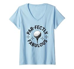 Donna Cute Golf Life - Golfista da donna, per vacanze estive Maglietta con Collo a V