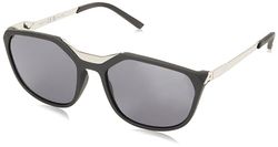ALPINA Fleek Occhiali, Nero-Argento Opaco, Taglia Unica Unisex-Adulto
