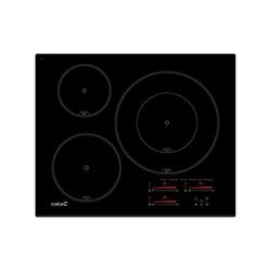 Cata, Placa de Inducción, Modelo INSB 6032 BK/A, 3 Zonas de Cocción |) Niveles de Potencia Booster, Ancho de 60 centimeters, Negro