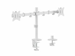 Equip Soporte de Mesa para 2 Pantallas 17"-32" Brazo Inclinable y Giratorio 100x100 mm 360 Blanco