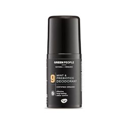Green People For Men No. 9 Mint and Prebiotics Deodorant - Vegan, Organic & Cruelty Free, 75ml