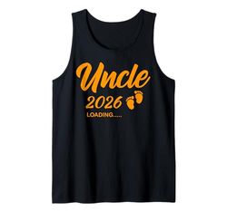 Mens Promoted To Be Uncle Loading 2026 Baby Reveal Party Tank Top