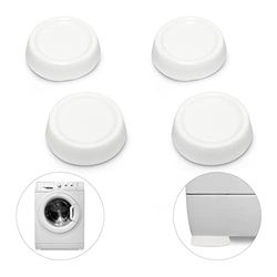 Relaxdays Anti-Vibration Pads for Washing Machine, Dryer, Dishwasher White PVC (Pack of 4), 4er Pack