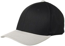 Flexfit Wooly Combed 2-Tone Gorra, Negro/Plateado, L/XL Unisex Adulto